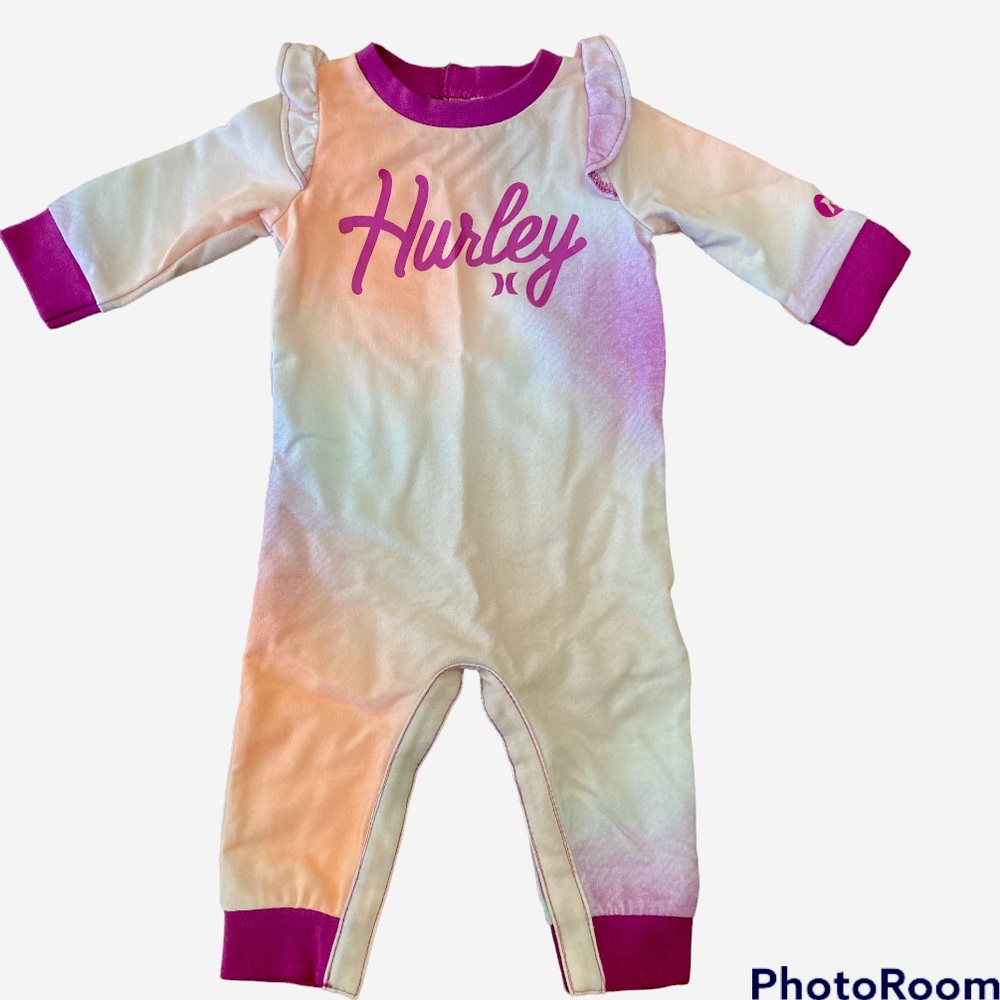 NWT Hurley Tie Dye Ruffle Sleeve Romper